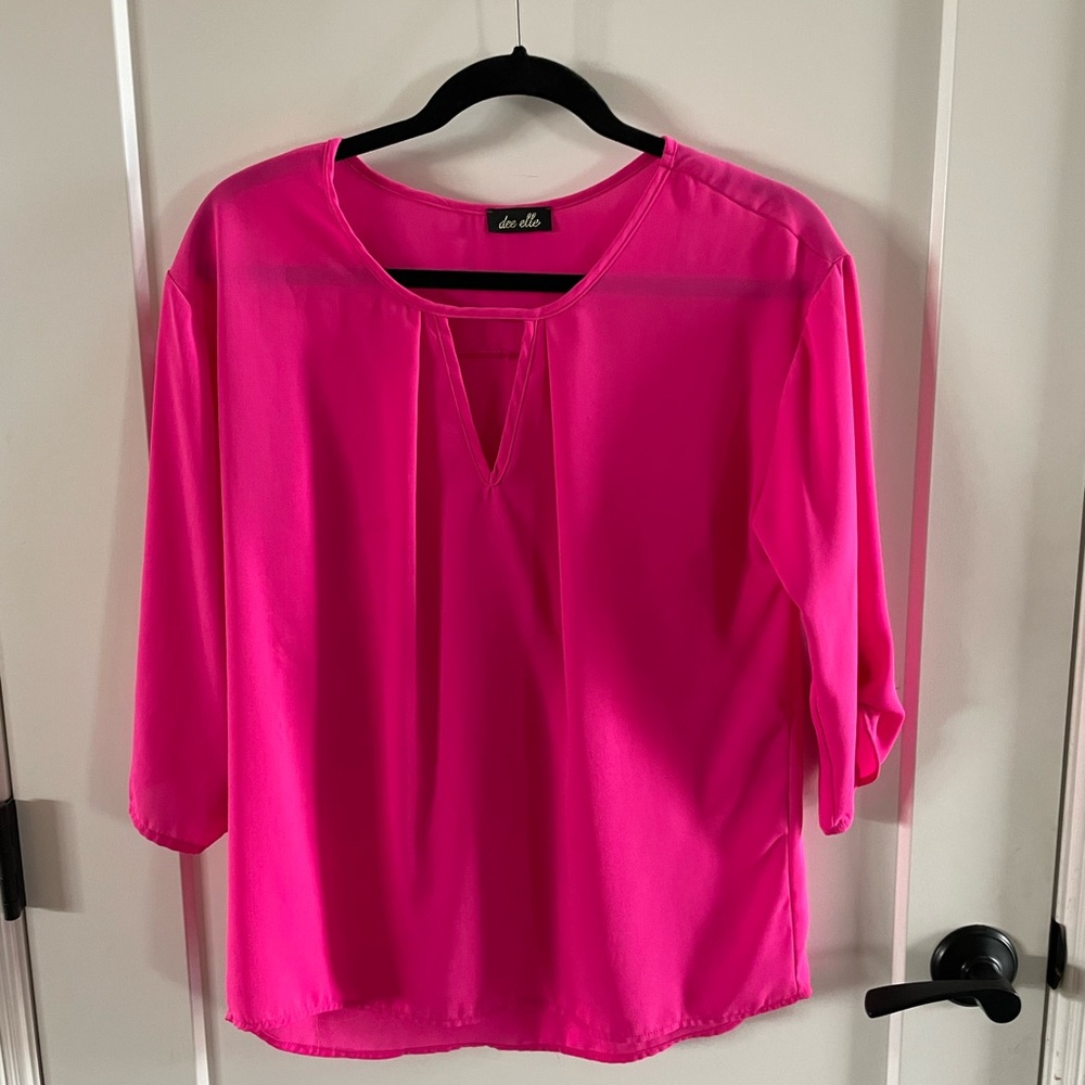Bright Pink Blouse